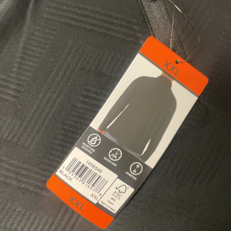 GERRY Mens Active Quarter Zip Regular Pullover Shirt XXL 2XL Wicking BLACK NWT gallery