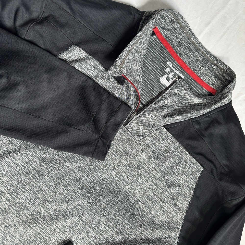 CHAMPION ELITE Mens Double Dry Active 1/4 Zip Pullover XXL Cobalt Gray Black