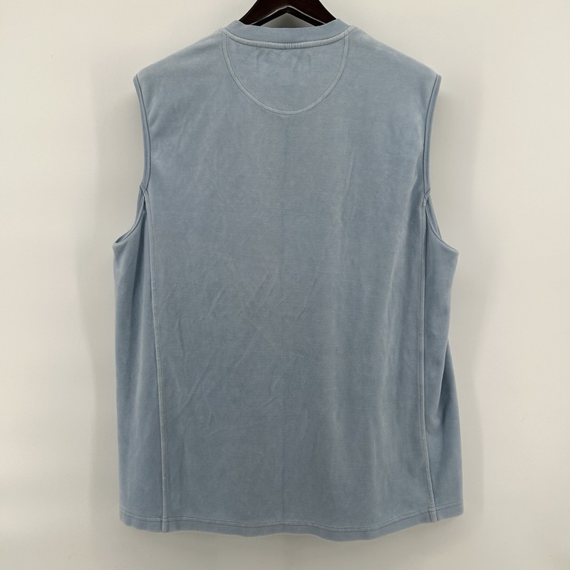Clench Essential Element Mens L Blue Velour Tank Top Y2K Streetwear Urban Vtg gallery