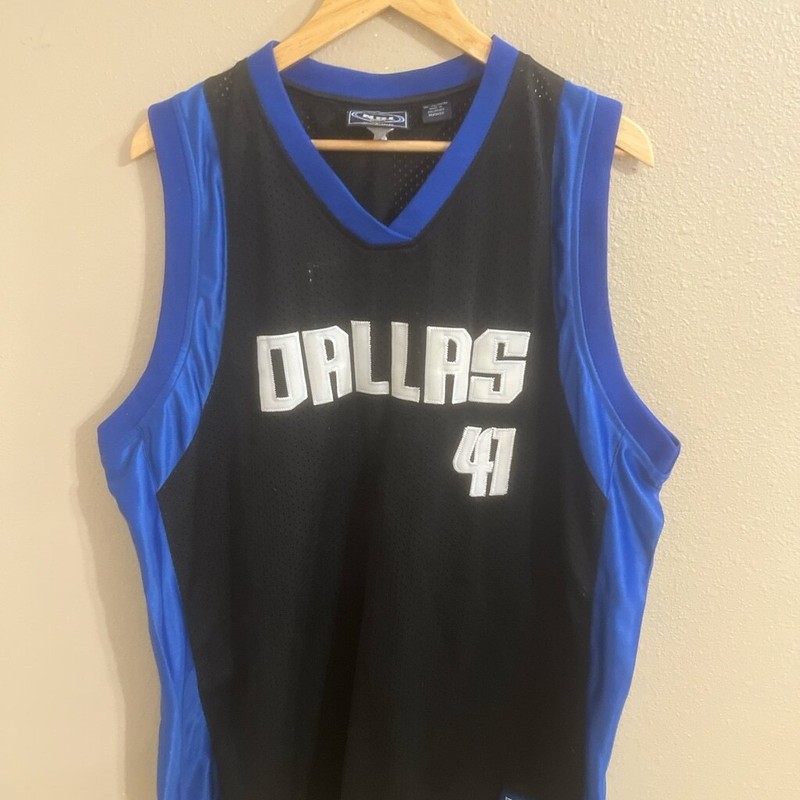 Dallas Mavericks Dirk Nowitzki 41 Mens Large Jersey NSI National Athletic sports gallery