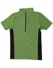 Nike Mens Dri Fit Zip Neck T-Shirt Top UK 36/38 Small Green Colourblock AI11