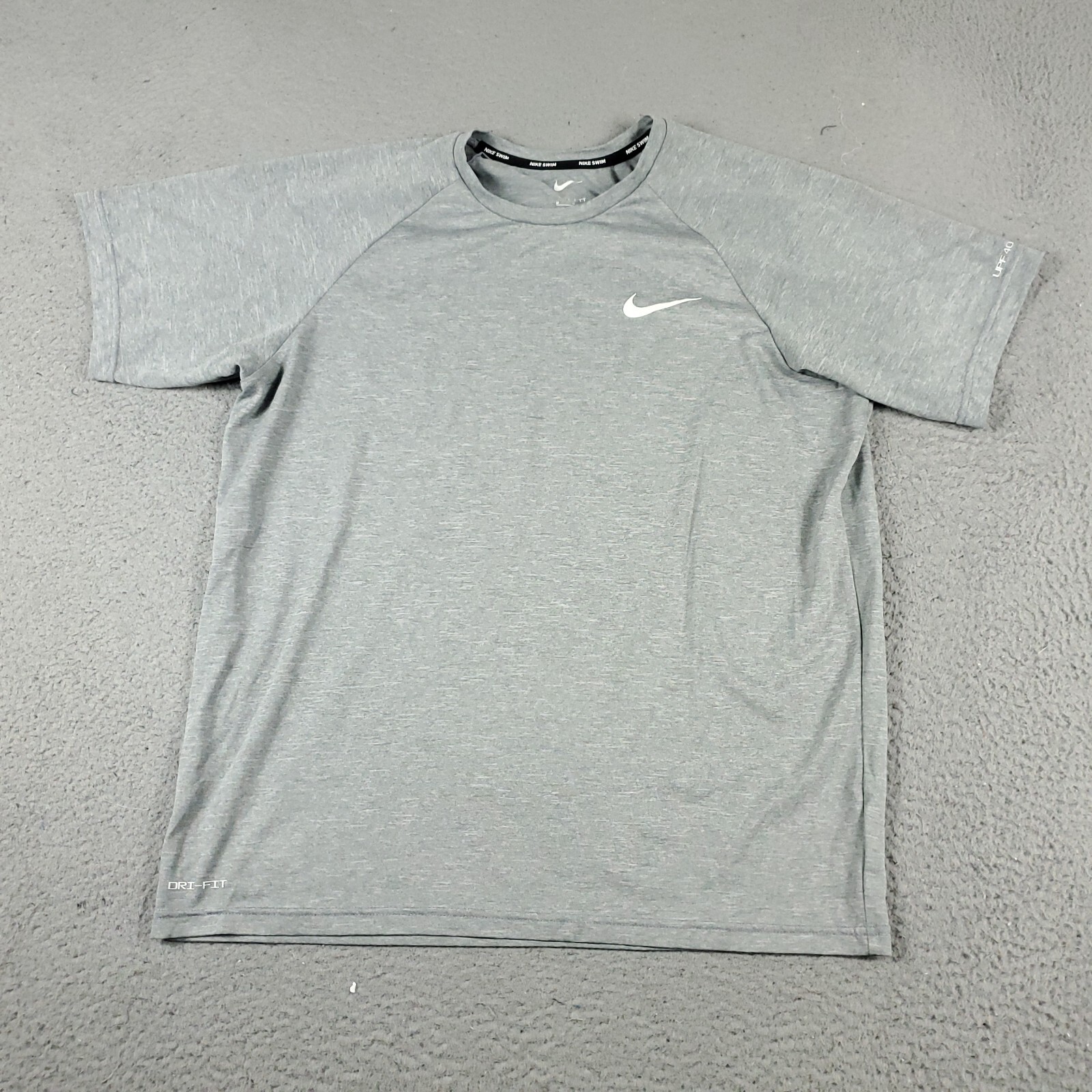 Nike T Shirt Mens Size Medium Gray Swoosh Training Active Short Sleeve gallery