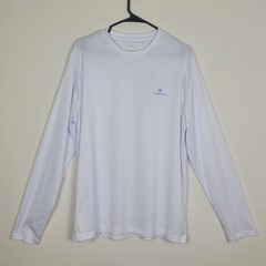 Cubavera Men’s L Performance Long Sleeve Graphic T-Shirt White Sailboat Fishing