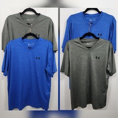 Under Armour HeatGear Short Sleeve T Shirt 2Pc Set Mens Blue Green