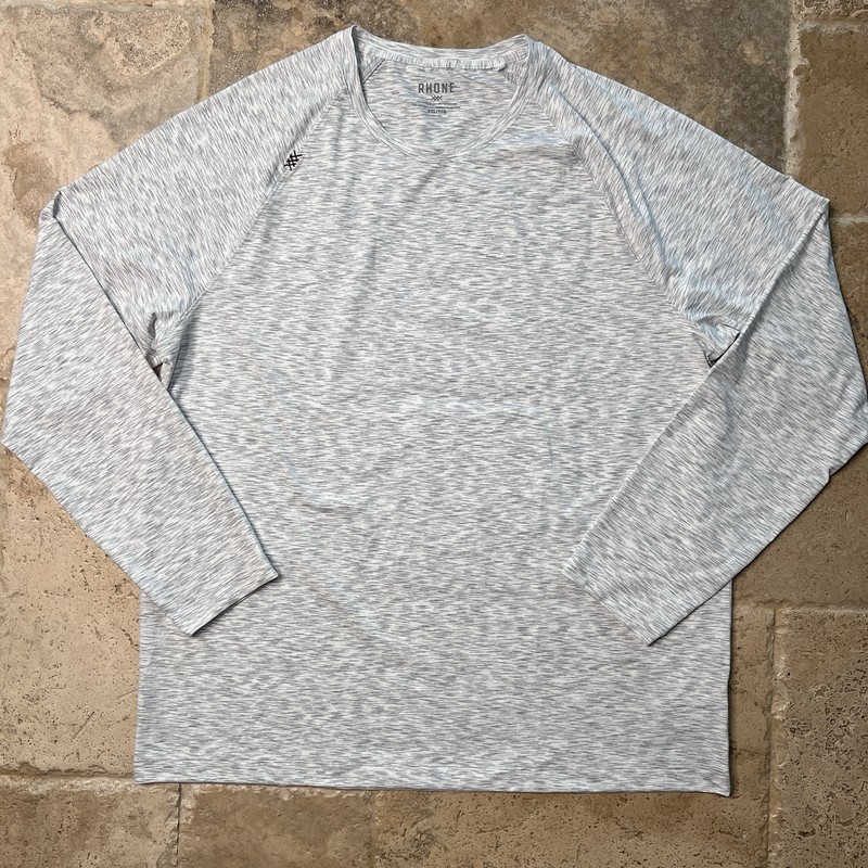 Rhone Reign Long Sleeve Men’s 2XL Performance Shirt Wicking UV Anti-Odor Gray gallery