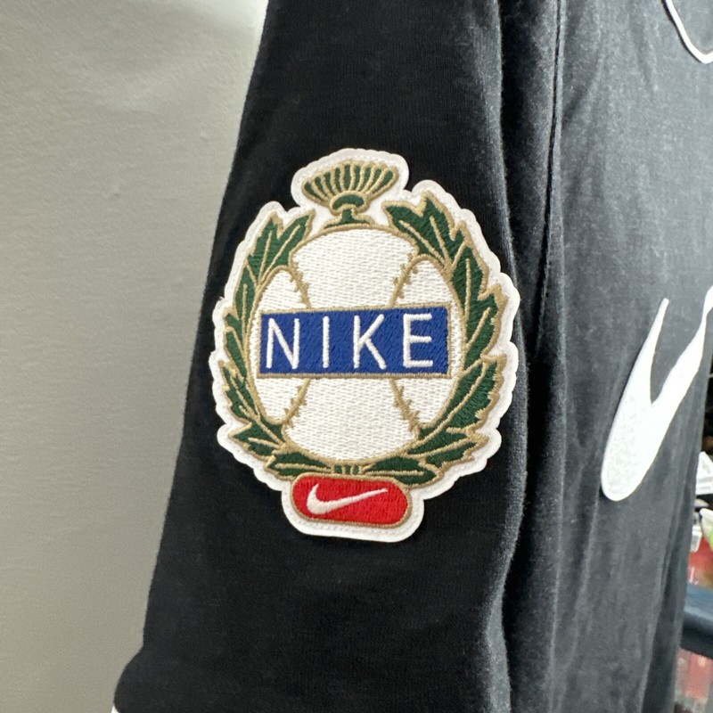 Nike Jersey Men's Baseball Black White Swoosh Patch Retro Size M NEW gallery