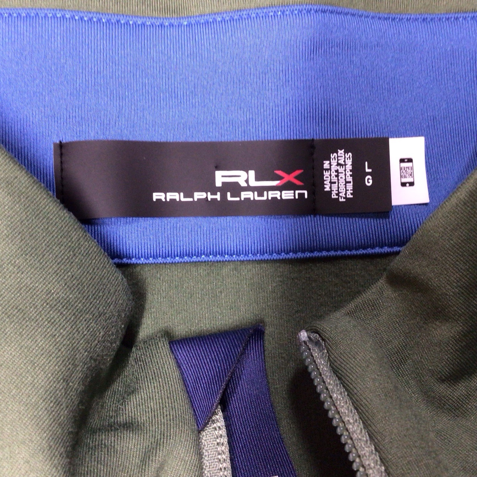 Ralph Lauren RLX Men’s Large Green Classic Fit Luxury Jersey Pullover 1/4 Zip gallery