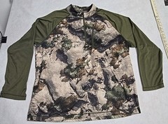 Habit Camo Quarter Zip 2XL Pullover Zip Pocket Lightweight Scent Blocker Hunting