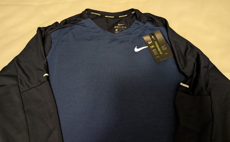 Nike Dri Fit Element Running Crew Long Sleeve Top Men's Size Medium CU6071-452 gallery