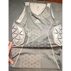 Adidas Climacool Padded Compression Tank Top Mens Medium Grey Football Rib Shirt