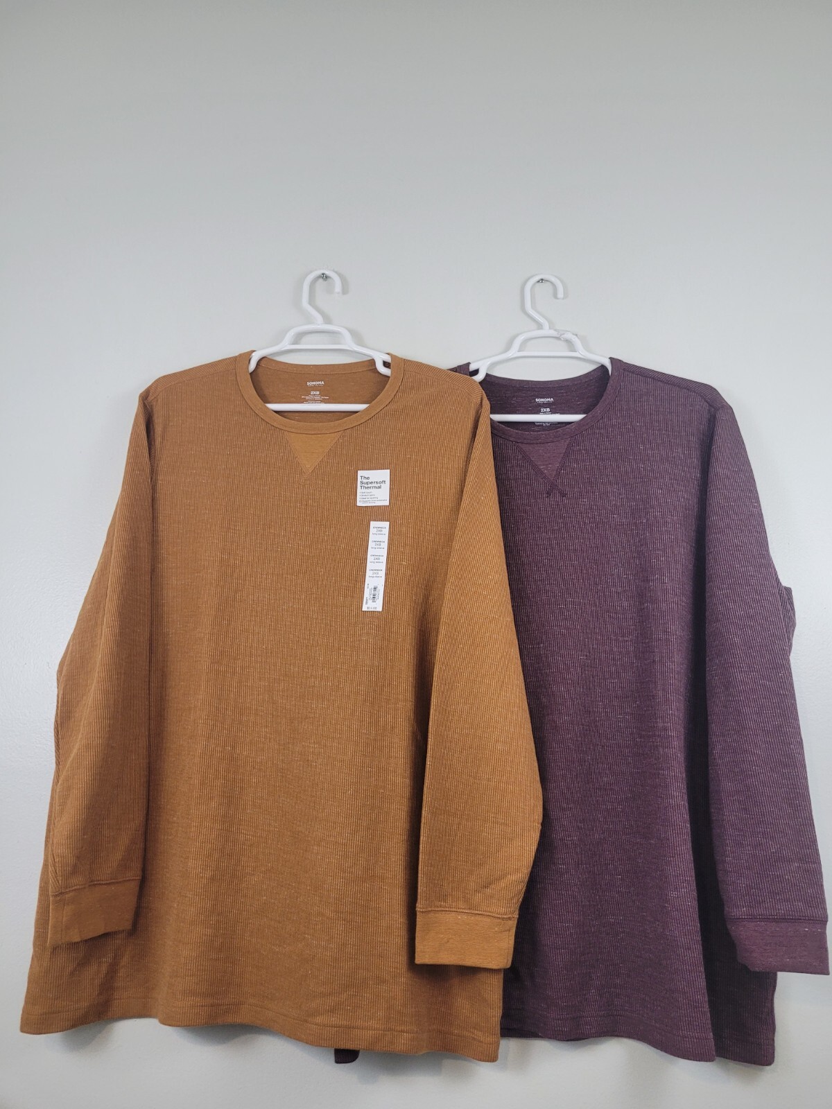 (F5) Sonoma Supersoft Thermal Mens Henley Shirt Size 2XB Tall Long-Sleeve Lot 2 gallery