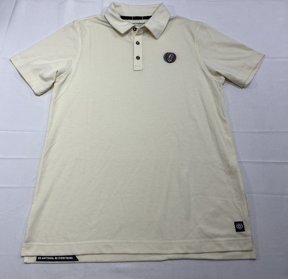 686 Everywhere Collection Yellow Mens Small Logo Do Anything Do Everything