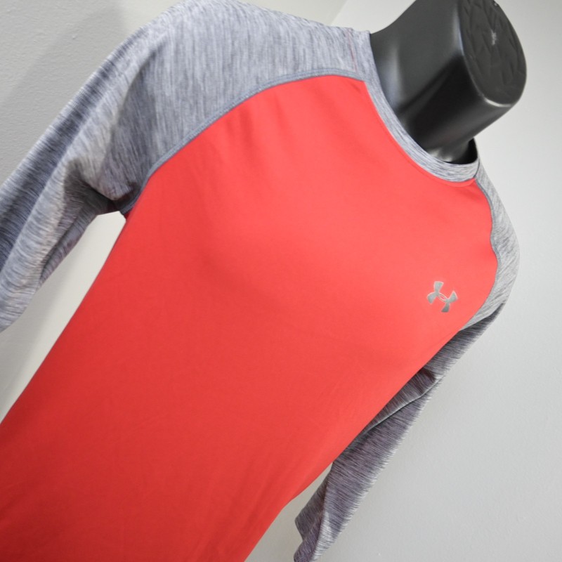 Under Armour Gym Shirt 3/4 Sleeve Red HeatGear Fitted Mens Size Medium gallery