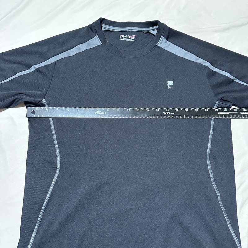 FILA Sport Black Athletic Performance Shirt Mens Medium Gym Running Workout gallery