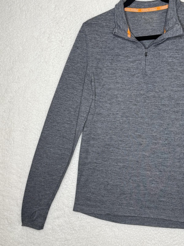 Omni Wool Pullover Mens Small Gray Quarter Zip Long Sleeve Merino Blend Outdoor gallery
