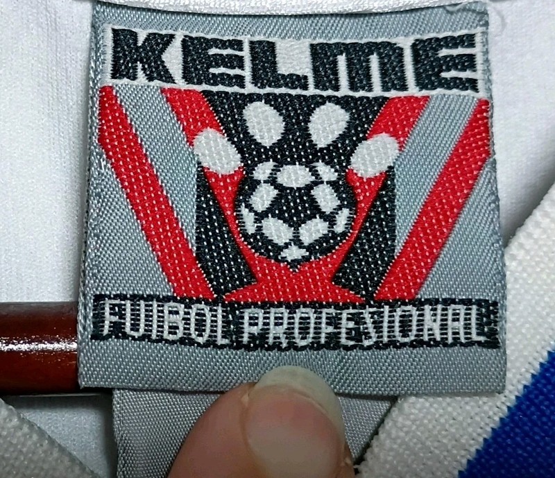 Kelme Performance Soccer Jersey Men M Blue White Striped Logo Futbol Profesional gallery