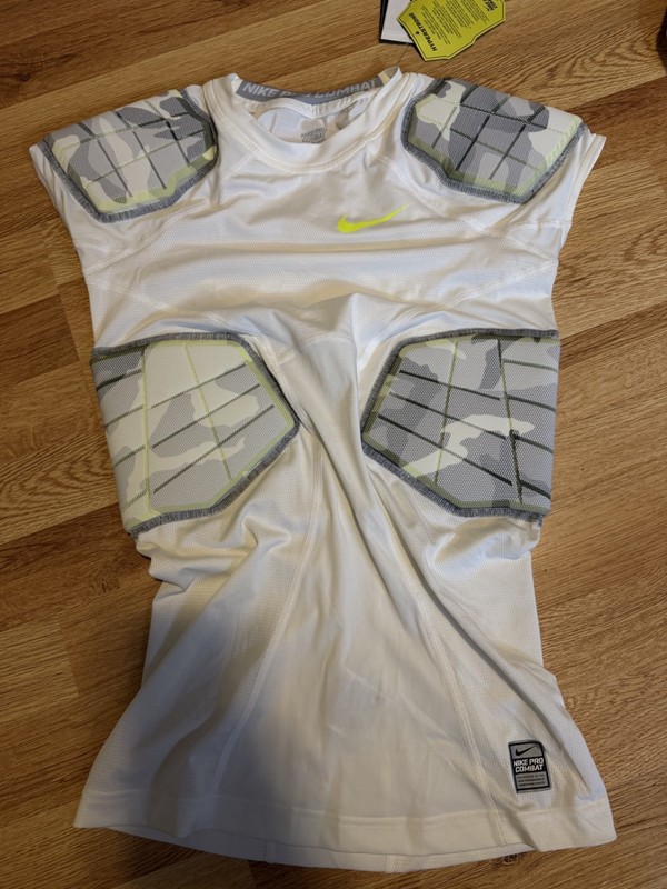 Nike Pro Combat Hyperstrong Padded Shirt 688545-100 Men's S-XL White & Black gallery