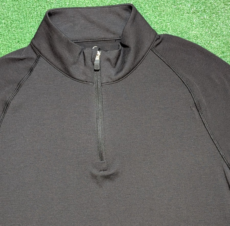G/FORE NWT Mens Luxe Staple Midlayer 1/4 Zip Pullover Medium Onyx Blend LS New gallery