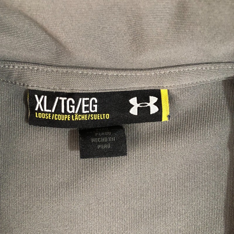 Under Armour Shirt Men Extra Large Gray Preppy Logo Polo Golf Athletic Casual gallery