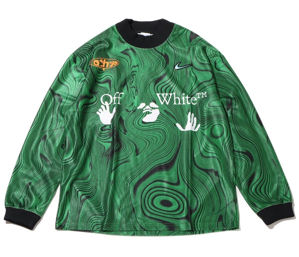 Nike x Off-White™ Allover Print Jersey Kelly Green FQ0998-389 Size S F/S