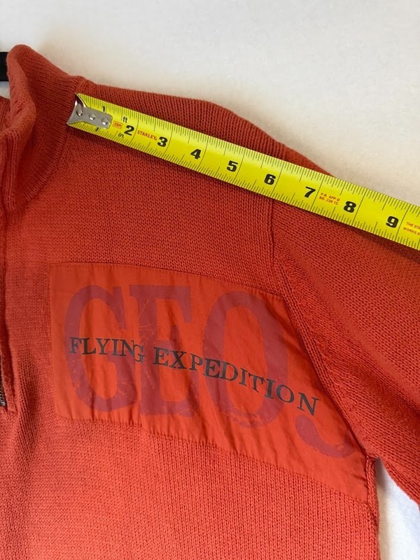 Killtec Geo Alaska Men Medium Orange Half Zip 100% Cotton Pullover Mock Neck gallery