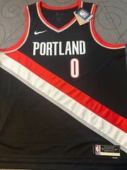 NIKE PORTLAND NBA BASKETBALL JERSEY #0 LILLARD ICON EDITION SIZE 2XL MEN $120.00