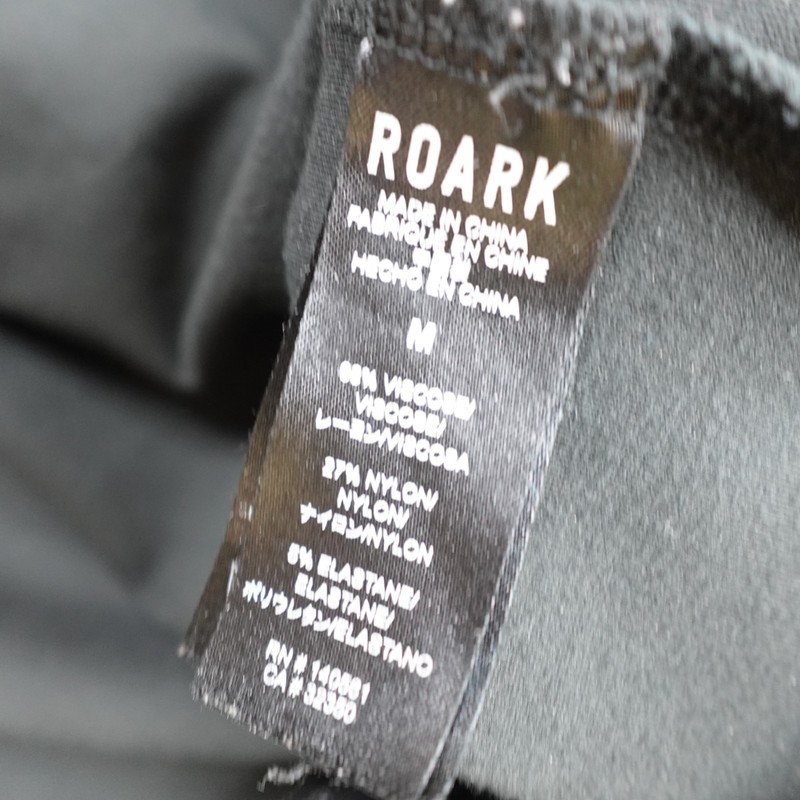 Roark Mens Shirt Medium Black Full Zip Hoodie Solid Run Amok gallery