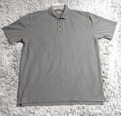 Under Armour Golf Tennis Polo Shirt Mens Medium Gray Solid Stretch Activewear
