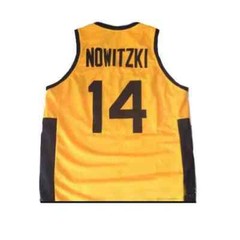 Throwback Dirk #14 Germany Deutschland Basketball Jersey Embroidered Hip Hop