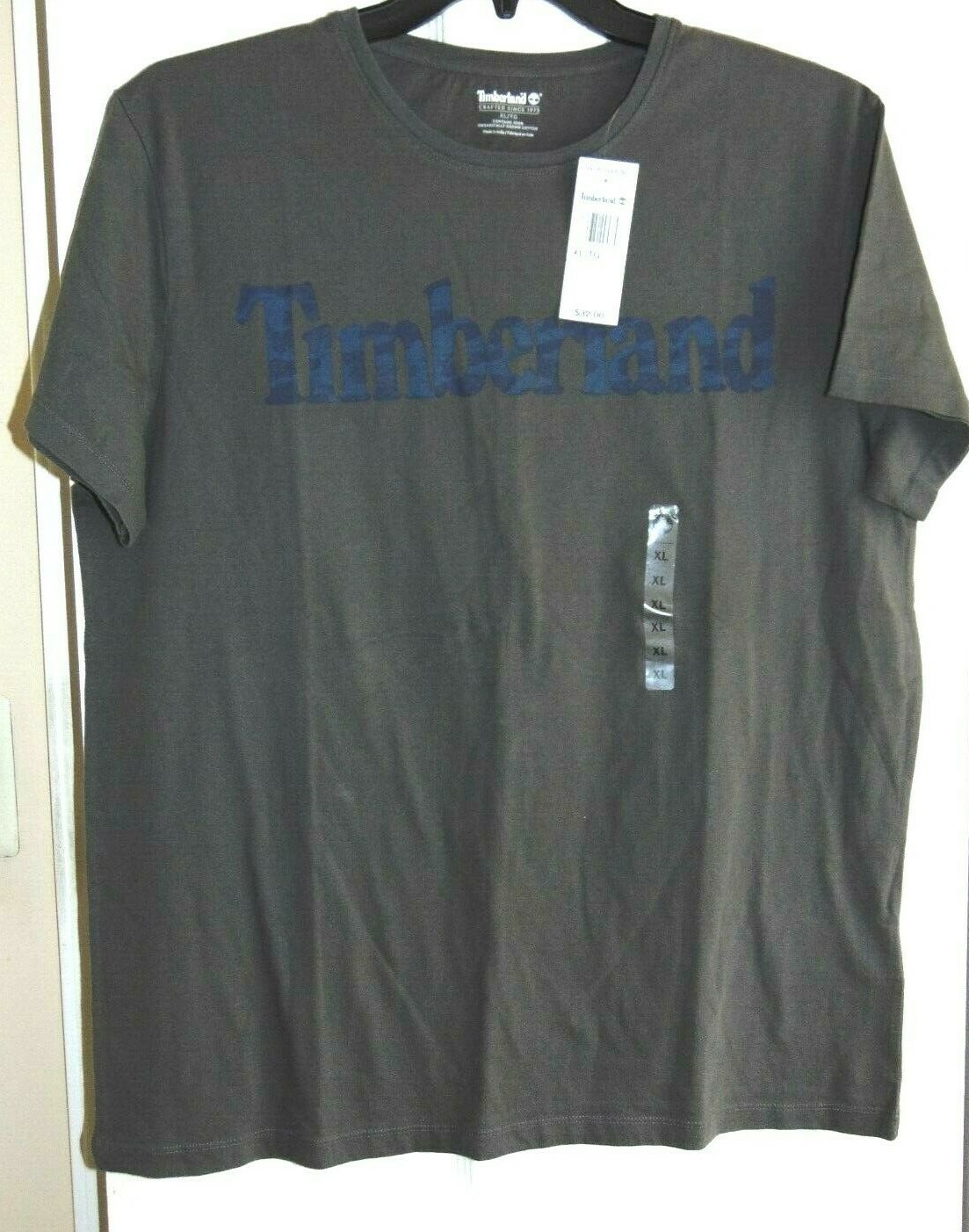 Men's Timberland Essential Linear Camo Logo T-Shirt Grey-Multi Size: X Large gallery