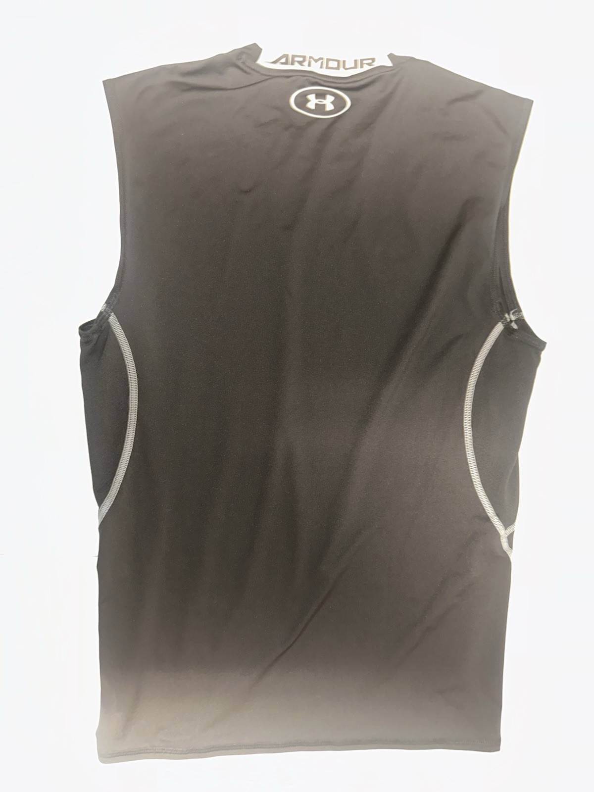 Under Armour Mens Large HeatGear Compression Tank Black Sleeveless Workout Gym gallery