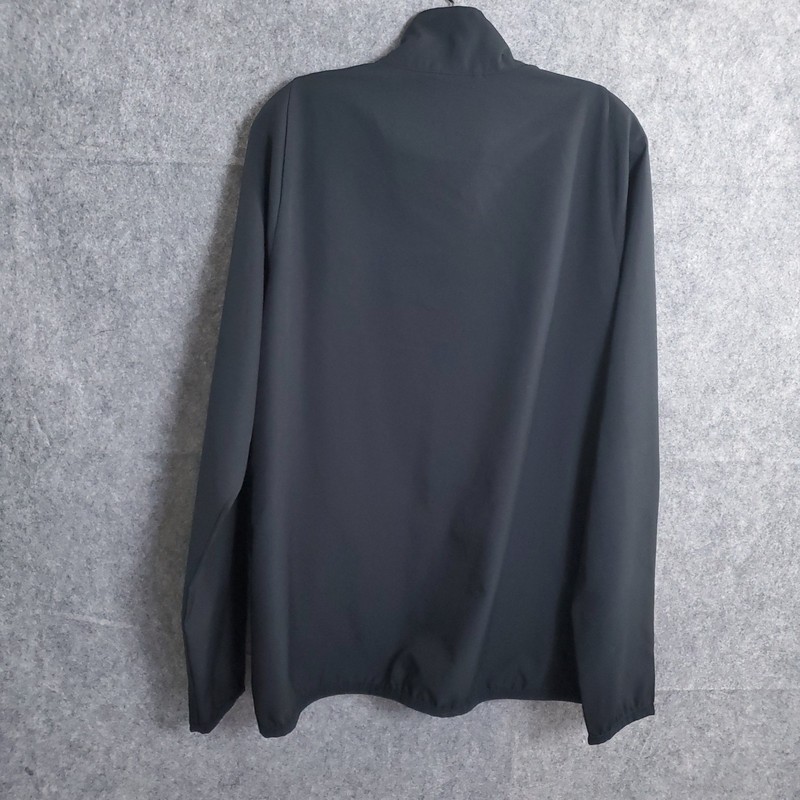 Nike Jacket Mens L Black Team Woven Full Zip Training Dry Fit Lightweight EUC gallery