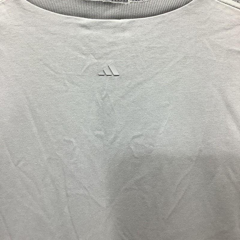 Adidas Basketball Shirt Mens Med. Oversized Sleeveless Heavyweight Big Logo Gray gallery