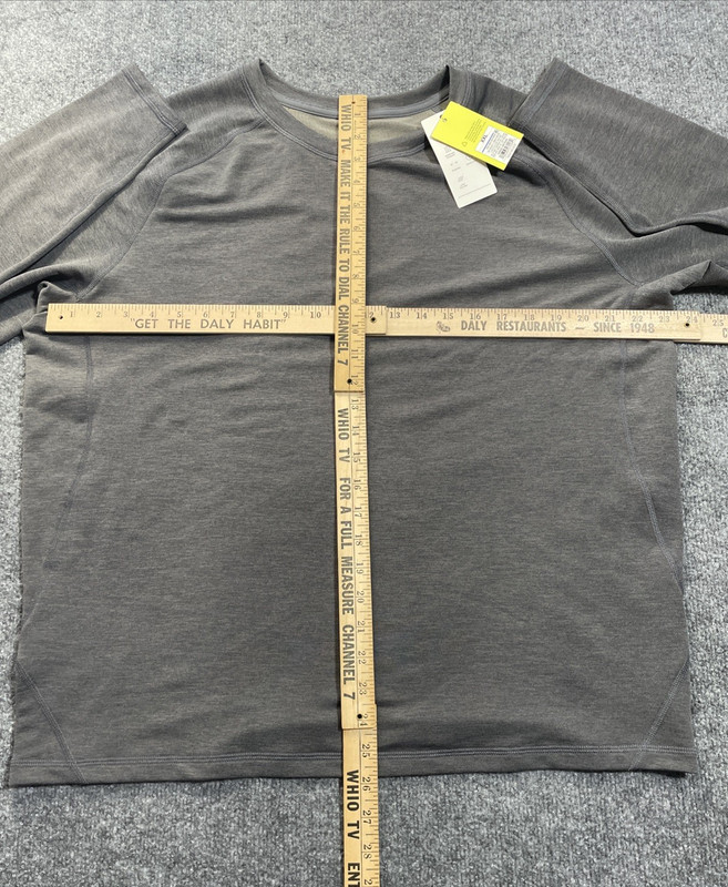 All in Motion Shirt Mens 2XL Fitted Cold Weather Mock Long Sleeve Athletic Gray gallery
