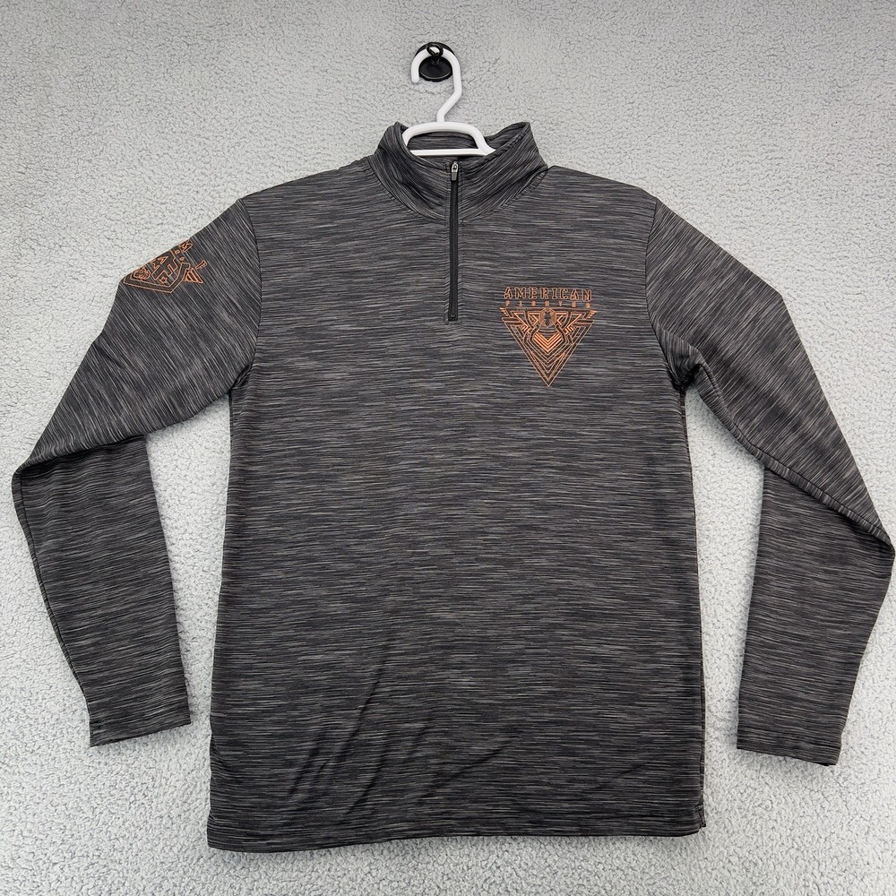 American Fighter 1/4 Zip Pullover Gray Space Dye Long Sleeve Men’s Size L