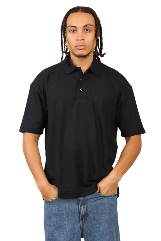 3 Pack Mens polo shirt 50/50 Polo Shirts Plain Unisex Men Tee T Shirt cotton gallery