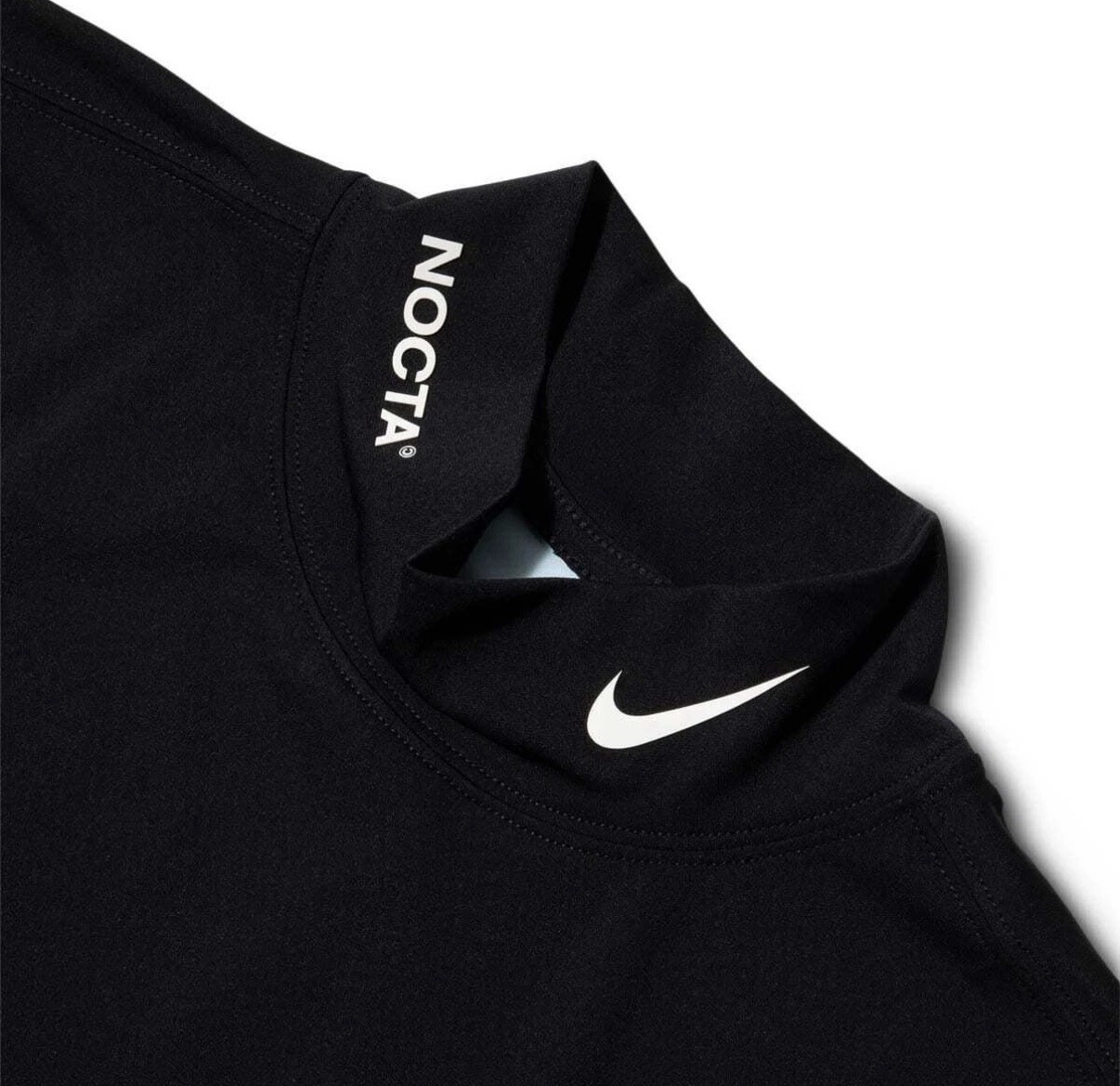 Nike × NOCTA Mock Neck Short Sleeve Top in Black (Style DJ5576-010), Size Small gallery