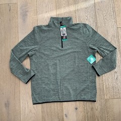 Avalanche Men’s Quarter Zip Top Stand Up Pullover Green S -XL NWT