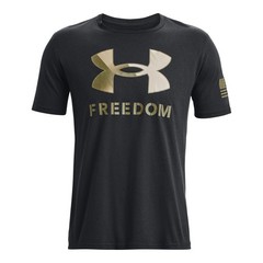 Under Armour 1373894 Men’s UA Freedom Amp Logo T-Shirt, Black, Small