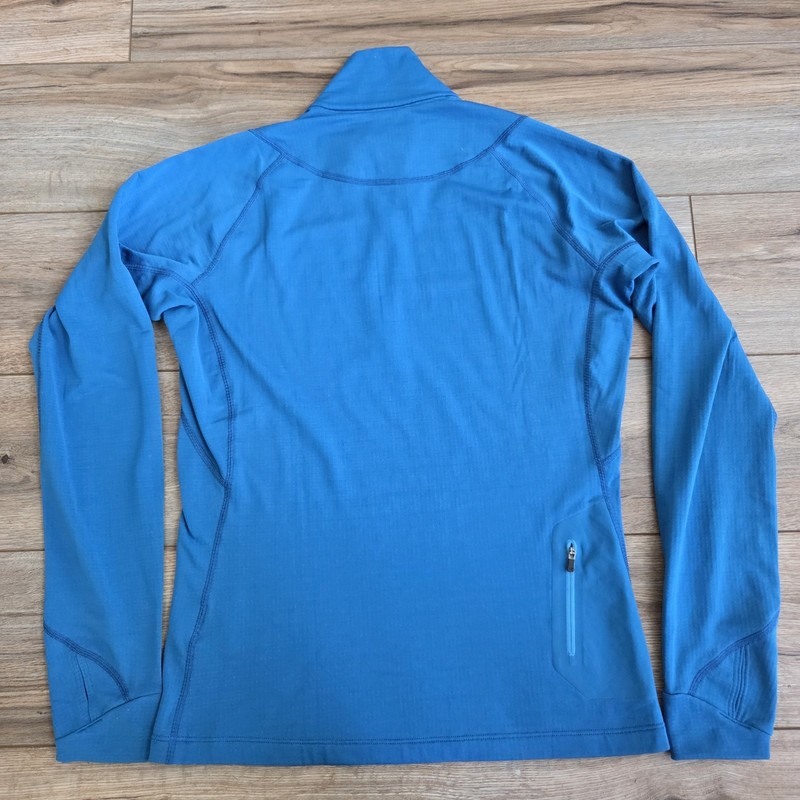 Arcteryx Thetis 1/4 Zip Neck Mens Medium Thermal Grid Fleece Blue Mid Base Layer gallery