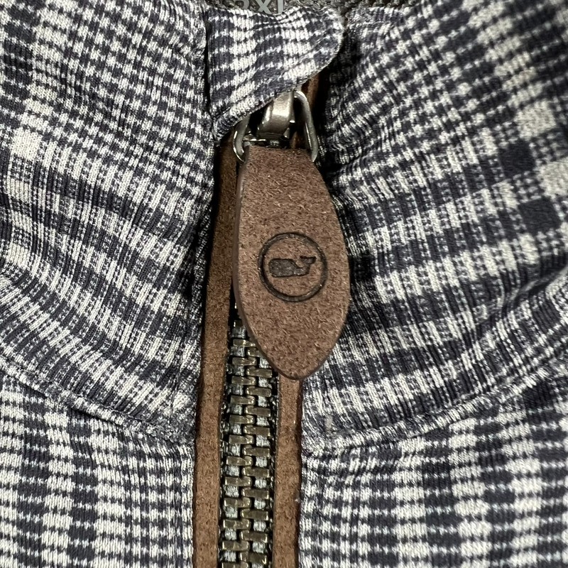 Vineyard Vines Jim Nantz Pullover Shirt Mens 2XL Gray Plaid Long Sleeve Golf 1/4 gallery