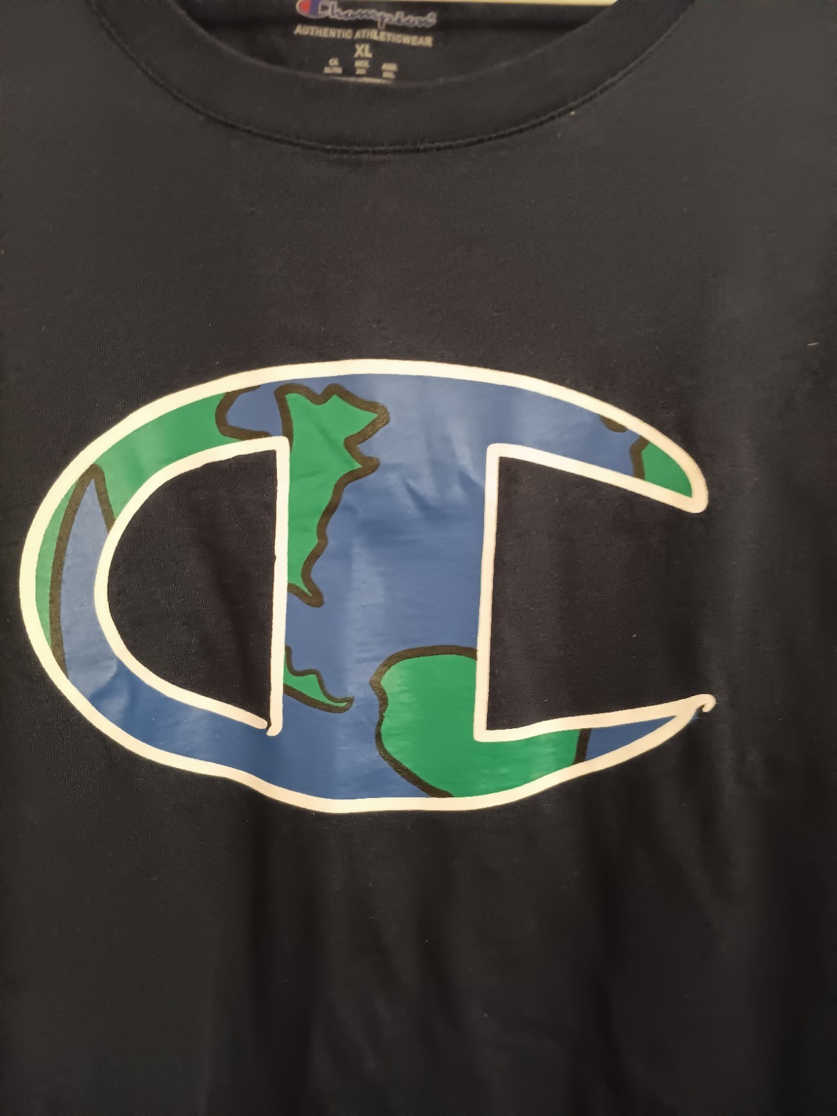 NWT CHAMPION MENS LARGE LOGO SIZE XL COLOR NAVY BLUE TSHIRT BRAND NEW,,LOOK gallery