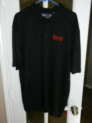 HIGDON CONSTRUCTION BLACK “XXL” GOLF SHIRT “NEW” 100% POLYESTER CB DRYTEC