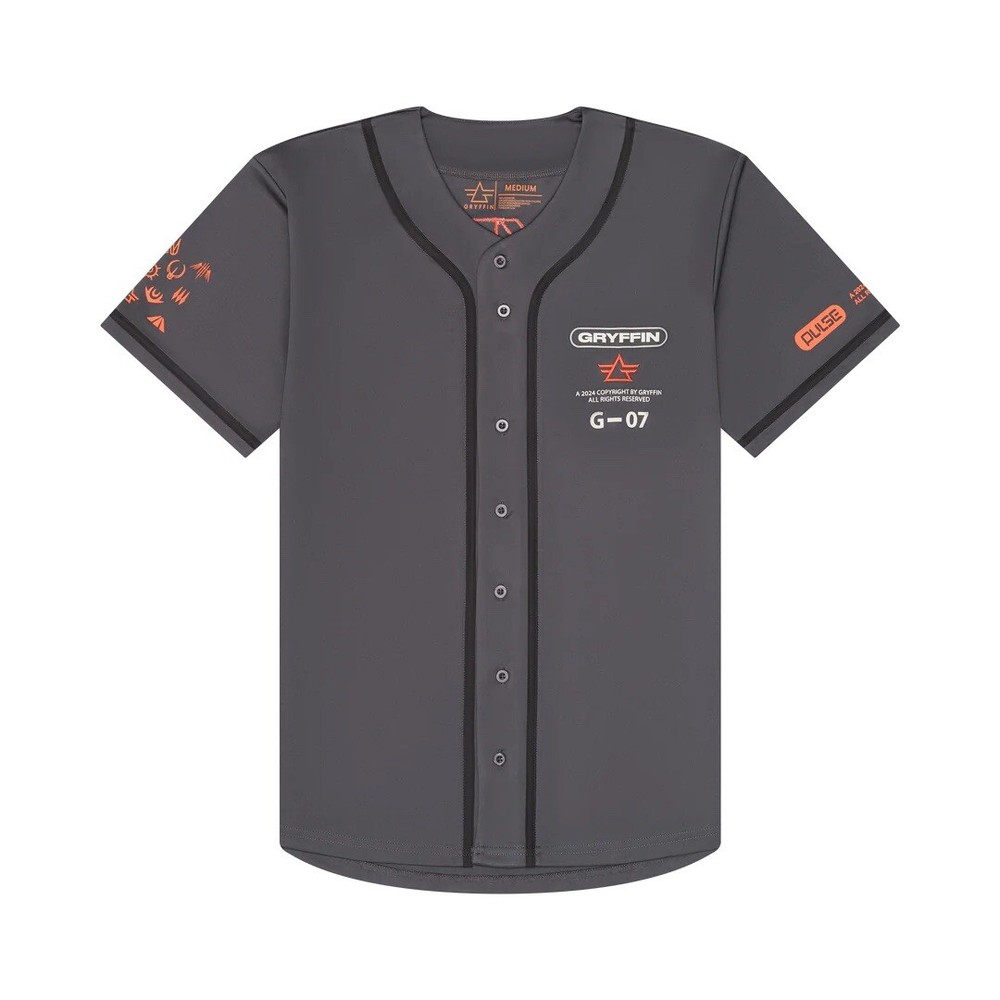 Gryffin Pulse 2024 Authentic Jersey Gray & Orange Graphics Small EDM