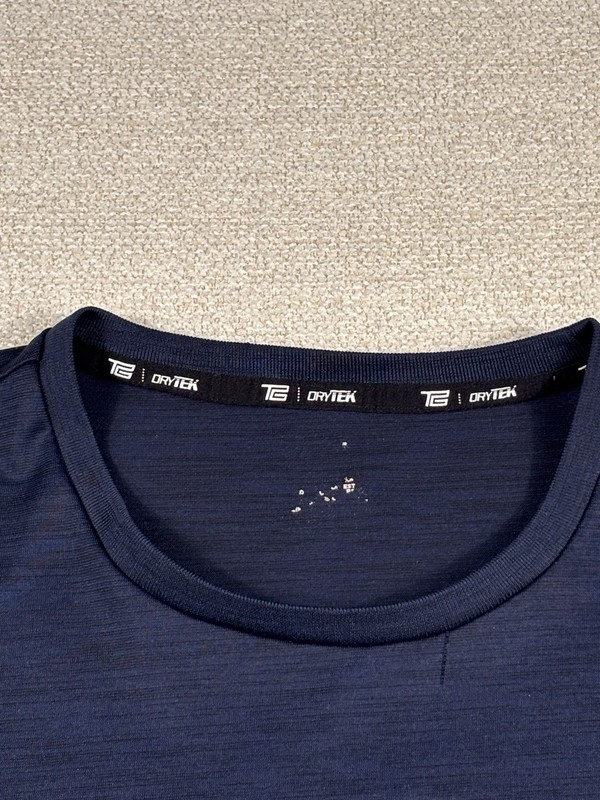 Tek Gear Dry Tek Athletic Performance Running T-Shirt Men Large Navy Blue Wick gallery