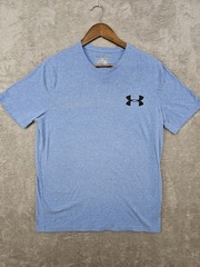 Under Armour Heat Gear T-Shirt Men’s Medium Light Blue Active Lightweight