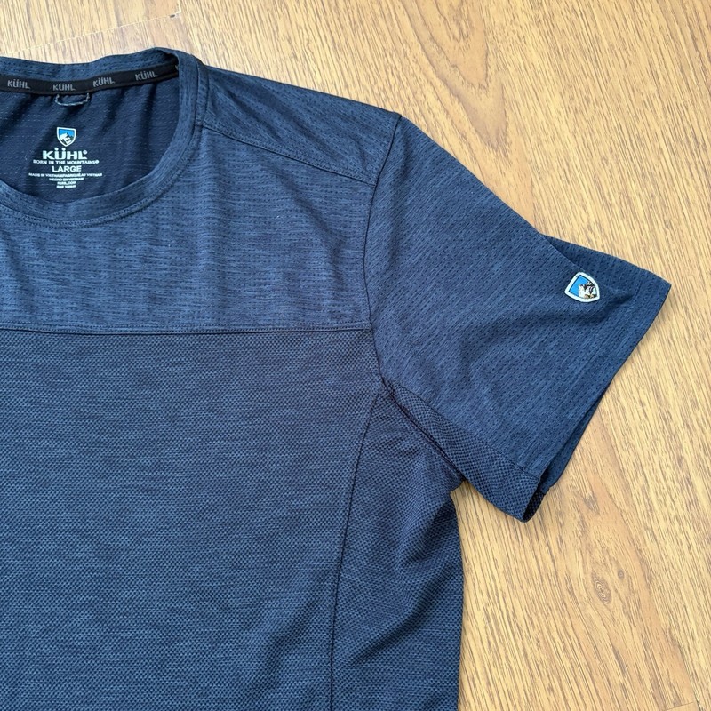 KUHL Engineered Krew Crew Neck Athletic T Shirt Men’s Large Navy Blue gallery