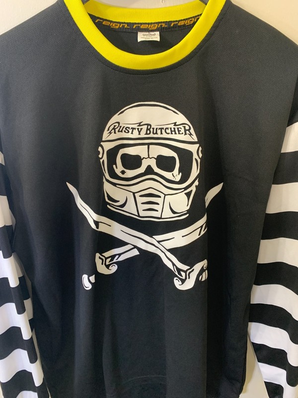 Reign VMX Rusty Butcher Striped Sleeve Crew Jersey Shirt Size XL gallery