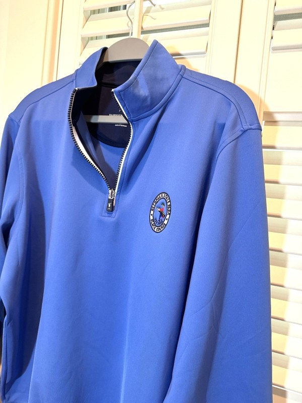 Men's FAIRWAY & GREENE 1/4 Zip Pullover M Blue New Bethpage State Park Gift gallery