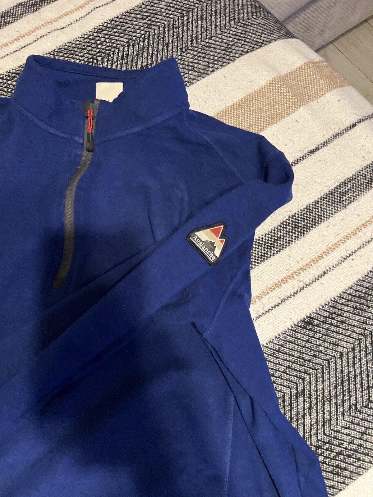 Avalanche Men's Blue Quarter Zip Top Pullover Sweater 1/4 Zip XL gallery